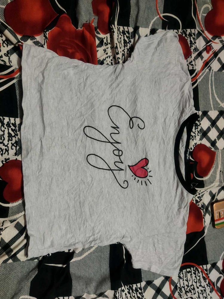 Cute Gray Graphic Tee