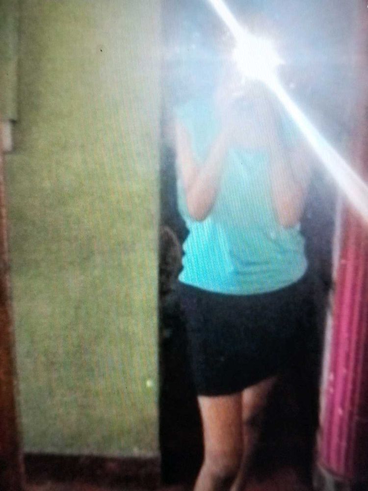Turquoise Top &amp; Black Skirt