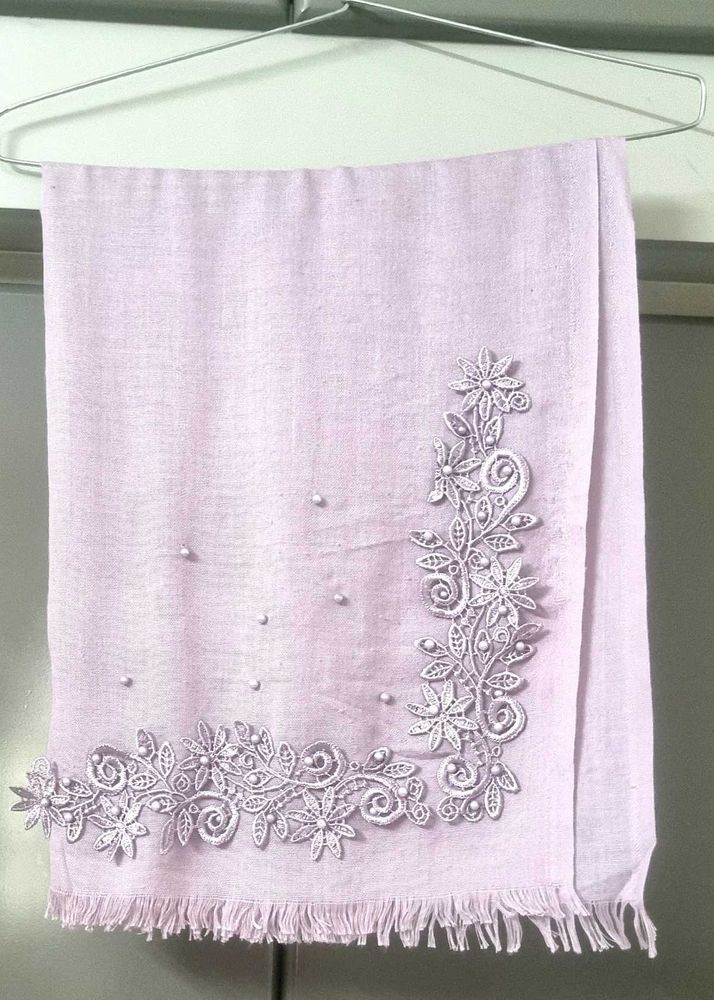 Embroidered Cotton Scarf