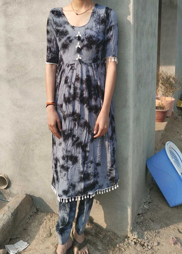 Tie-Dye Print Kurta &amp; Pant Set