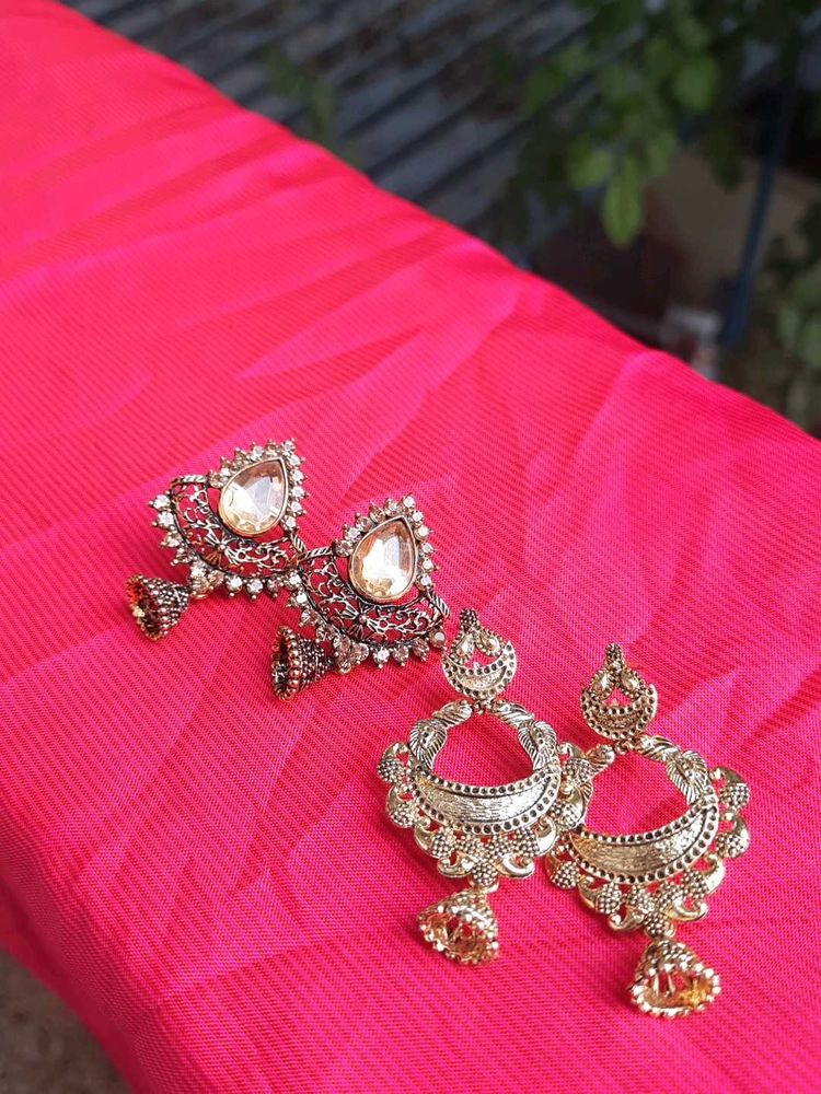 combo offer Elegant Jhumka Earring Set