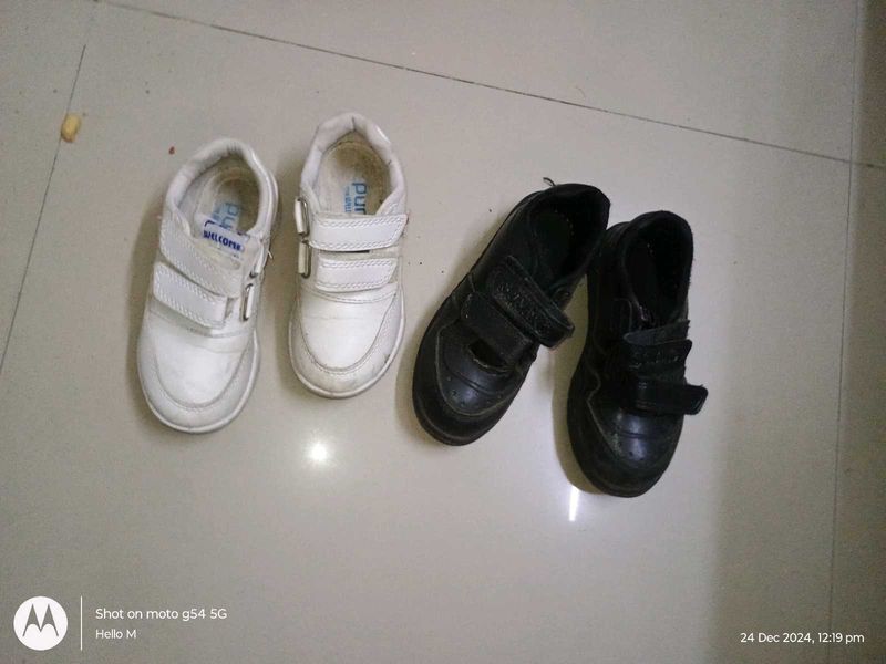 4-6 Year Kid&#39;s Black And White School 👟 Shoes