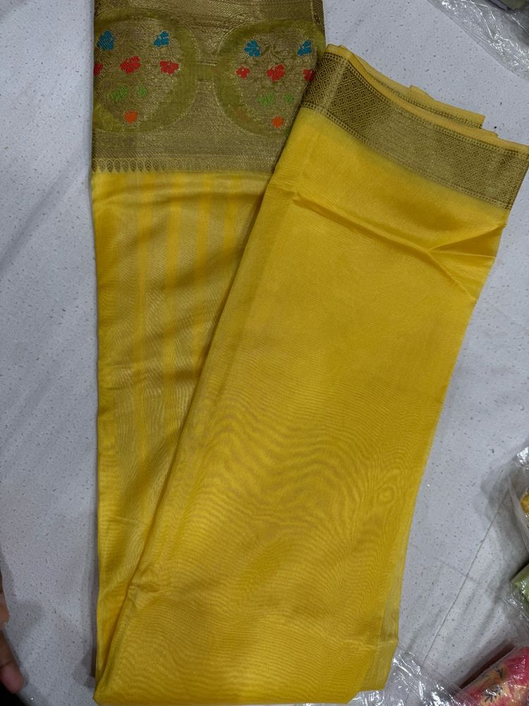 Elegant Yellow Saree
