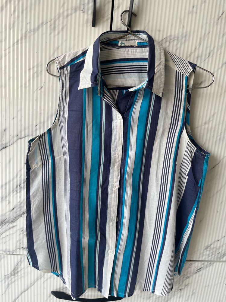 Striped Sleeveless Vintage Top