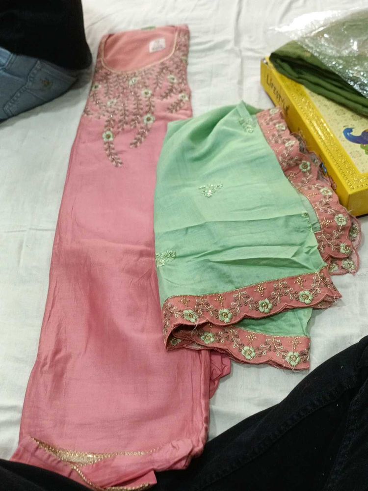 Embroidered Drsss Material (No Discount)