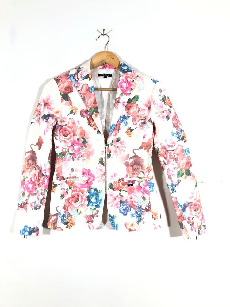 PARK AVENUE White Floral Printed Blazer (Women’s)