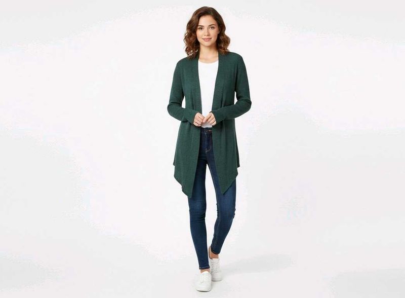 Elegant Green &amp; black shaded Cardigan