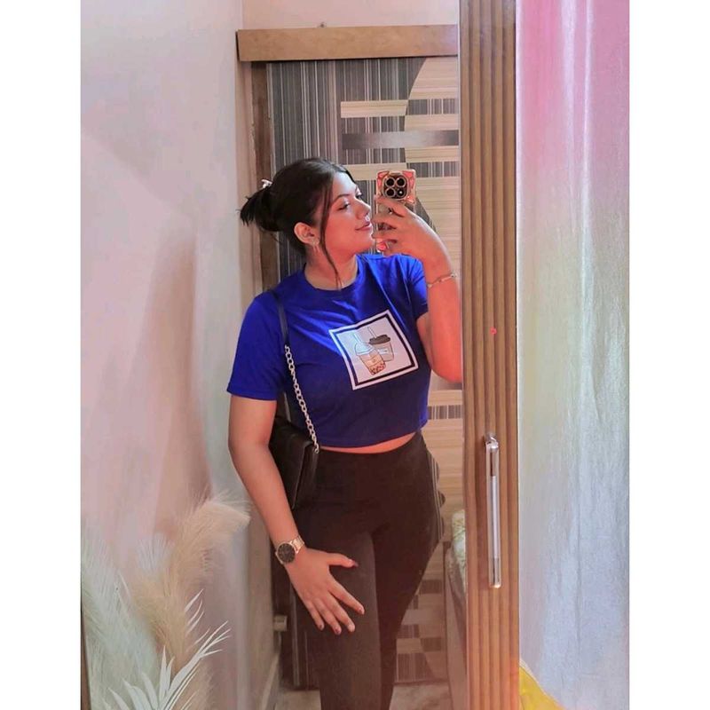 Blue Graphic Print Tee