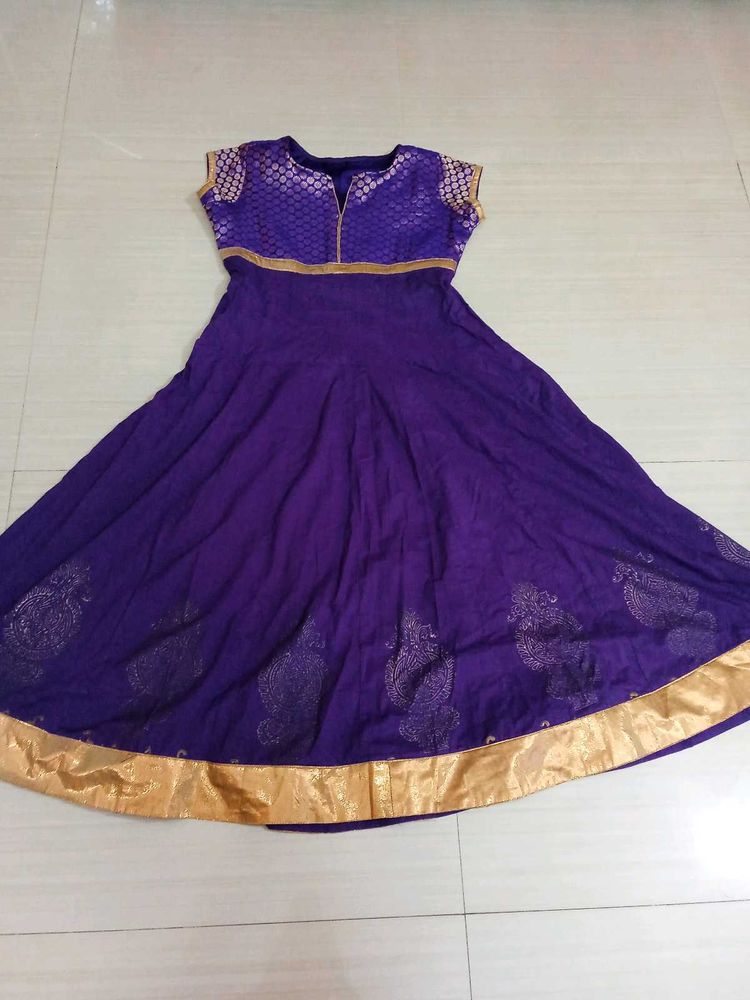 Purple Embroidered Kurta