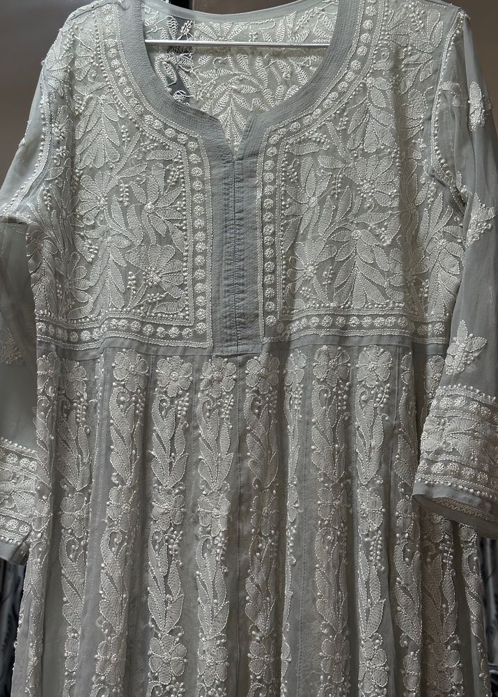 Georgette chikankari kurta