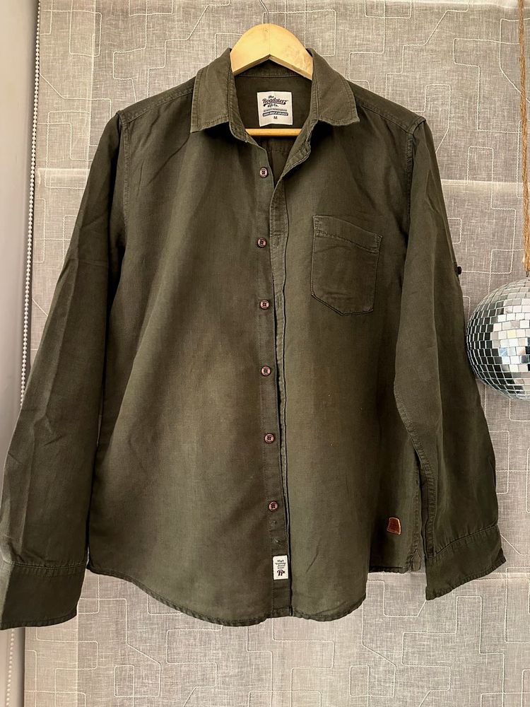Olive Green Casual Shirt