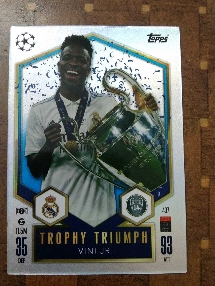 Vinicius Jr. Trophy Triumph Match Attax Card