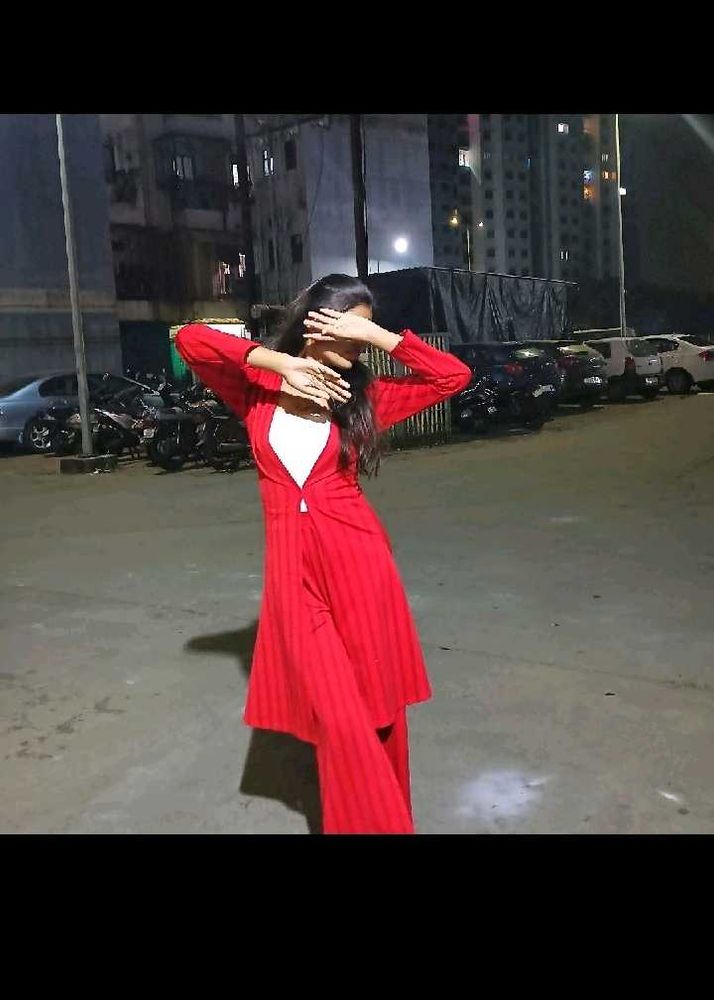 Red Two-Piece Suit