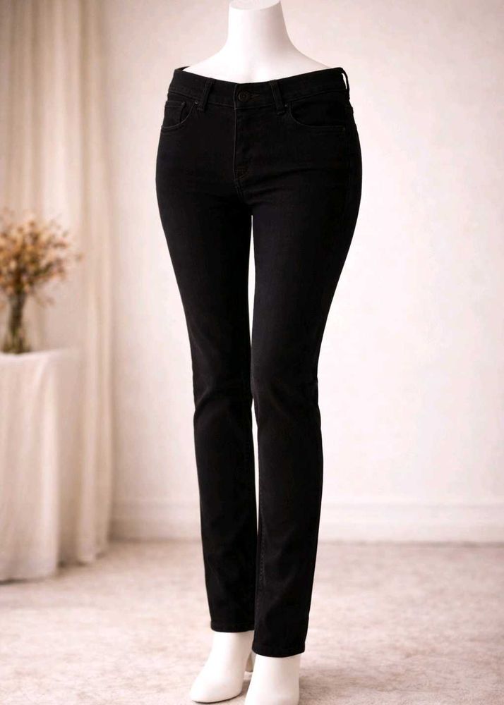 Black Straight Leg Jeans