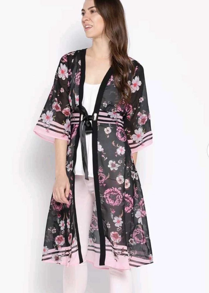 Madame Floral Print Kimono Shrug