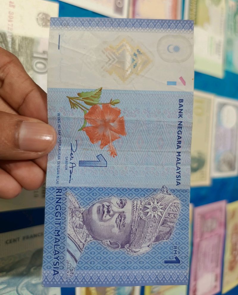 Malaysia 1 Ringgit Polymer Note Foreign Currency🌎
