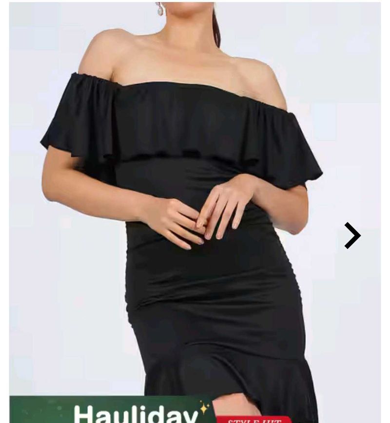 Chic Off-Shoulder Black Dress