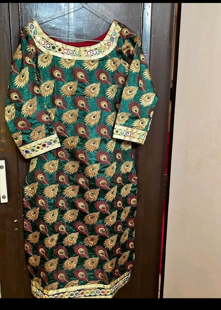 Green &amp; Gold Kurta