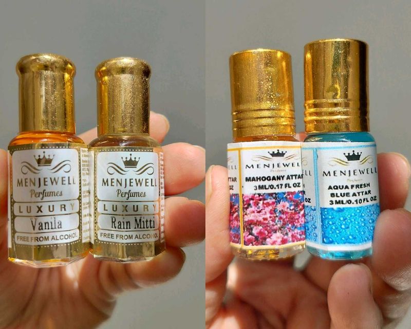 Set Of  4- Menjewell Attar