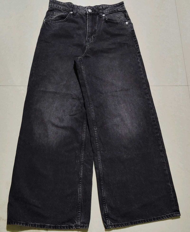 H&amp;m Baggy Washed Jeans