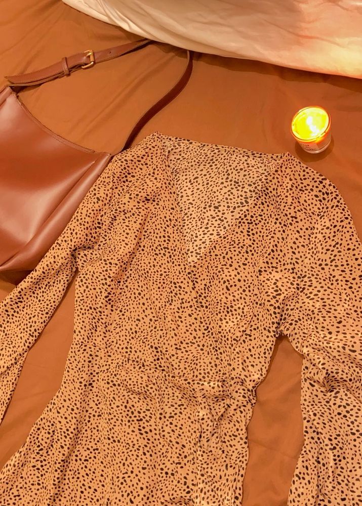 Leopard Print Midi Dress