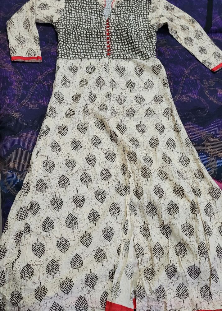 A Line Cotton Kurti Full Length