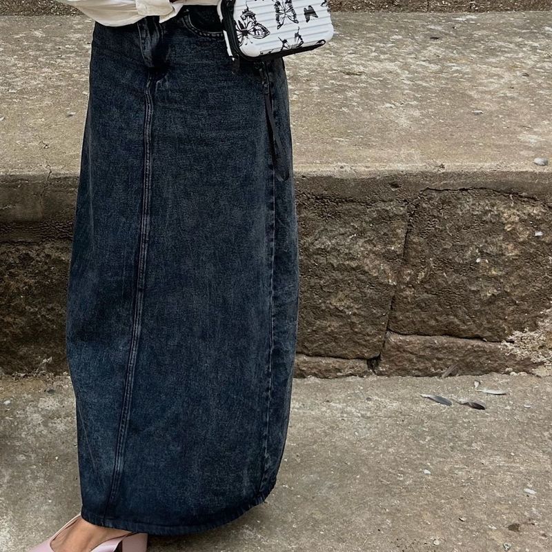 Denim Maxi Skirt