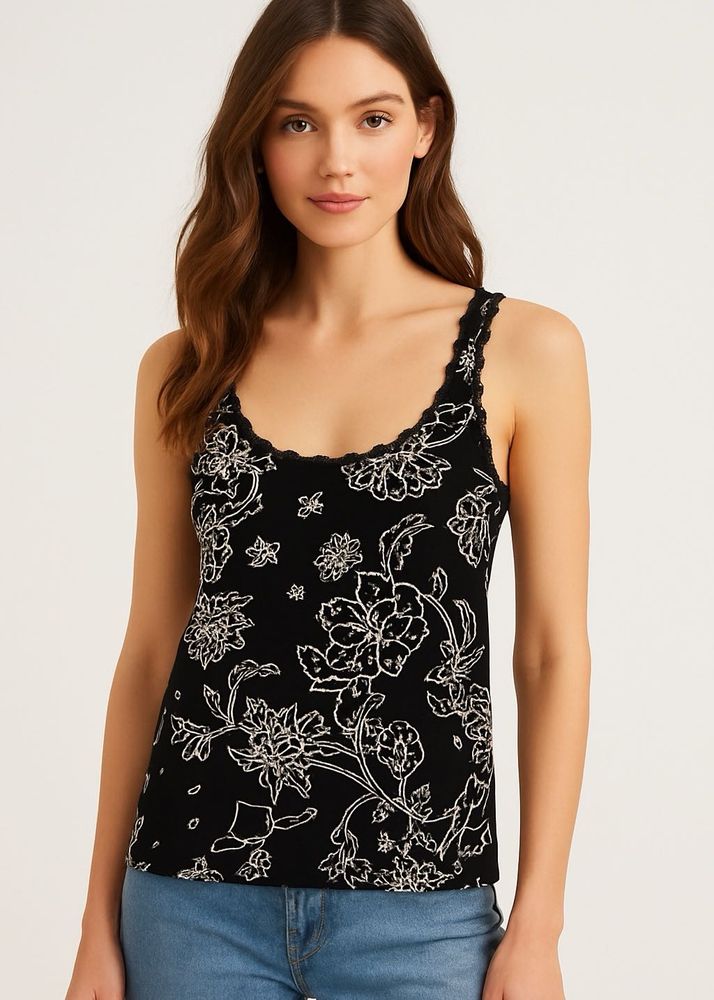 CHICO’S Travelers Preety Floral Top For Girls