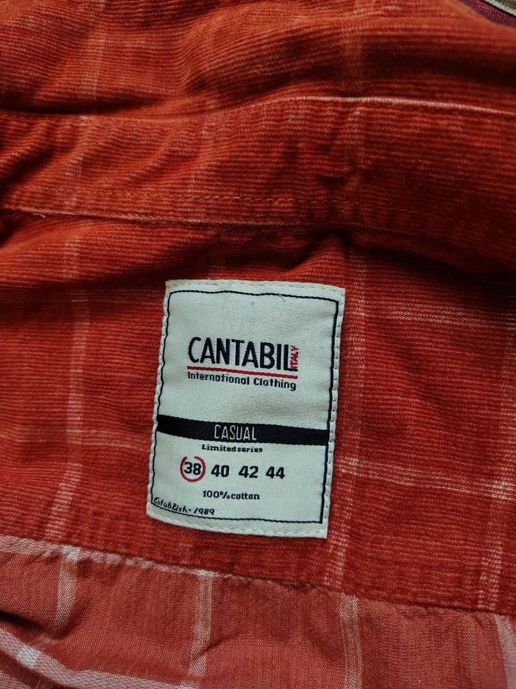 Orange and gret Casual Shirt