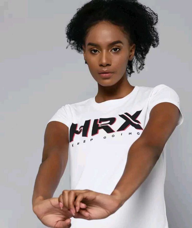 HRX by Hrithik Roshan Training Womer White Tshirt