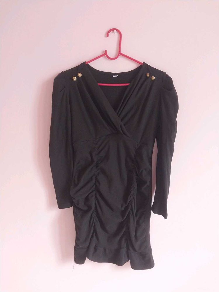 Chic Black Mini  And Cherry Red Dress