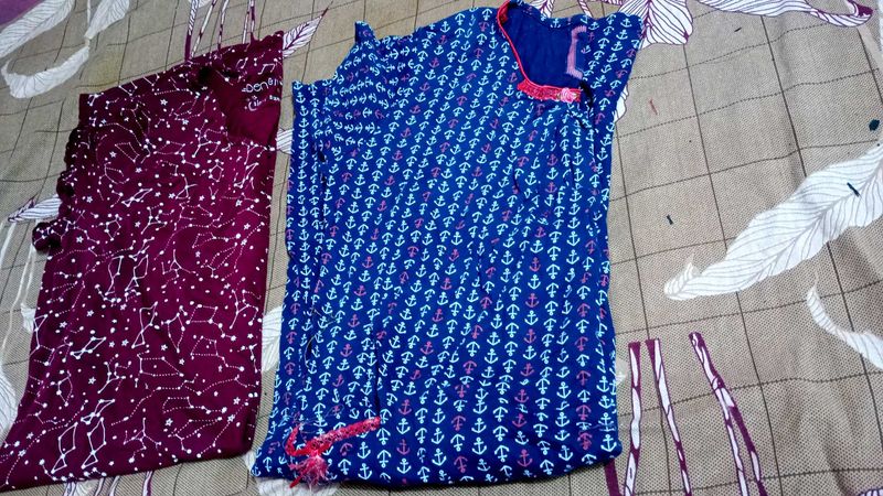 Blue Anchor Print Dress