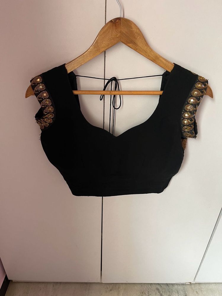 Embroidered Designer Black Blouse