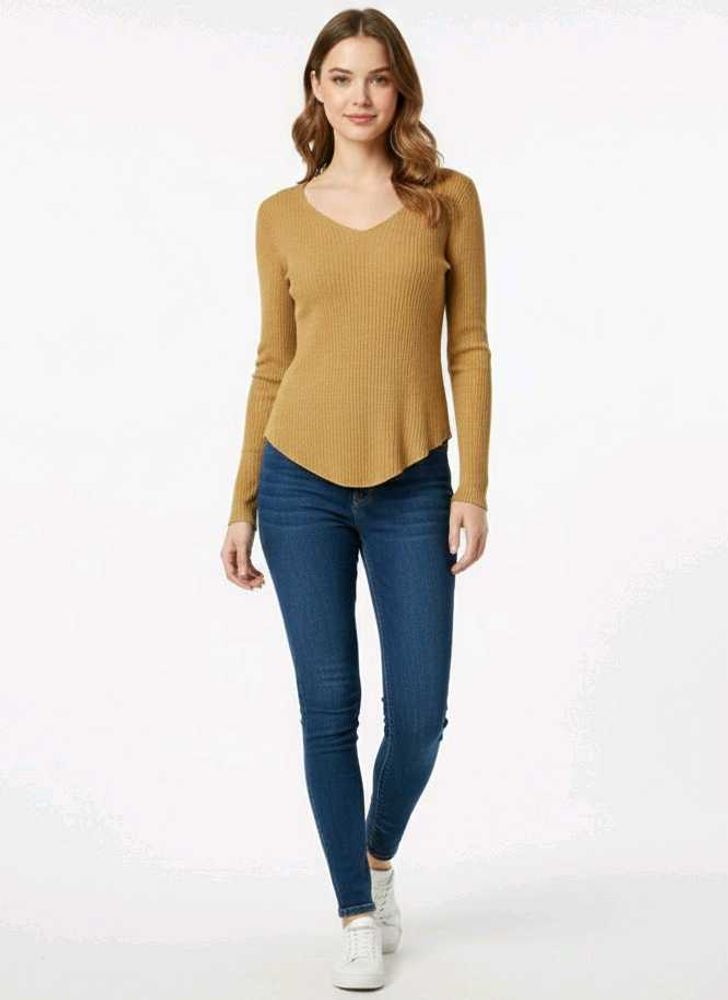 Ribbed Knit Top - Long Sleeve
