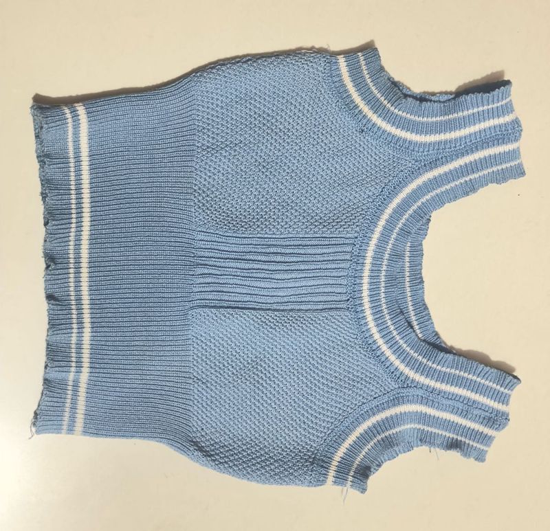 Blue Knit Top