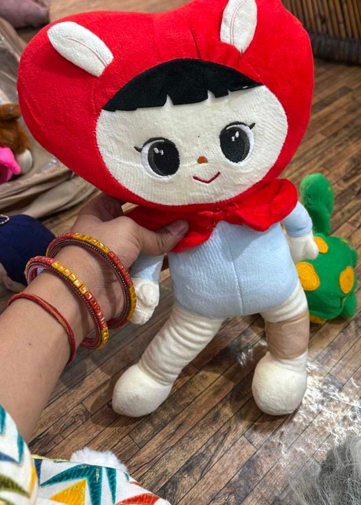 Cute Heart Shape Head Doll Plush