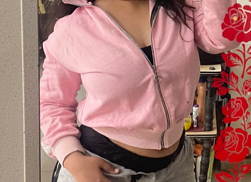🎀Cute Pink Cropped Jacket
