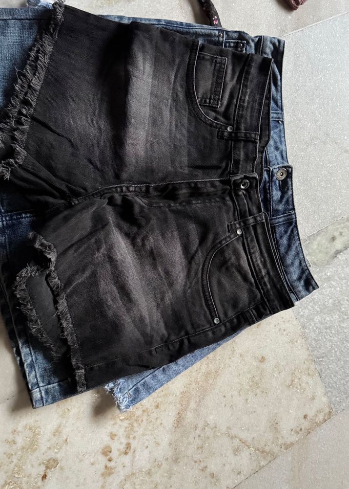 Women Denim Shorts Combo Of 3 Piece
