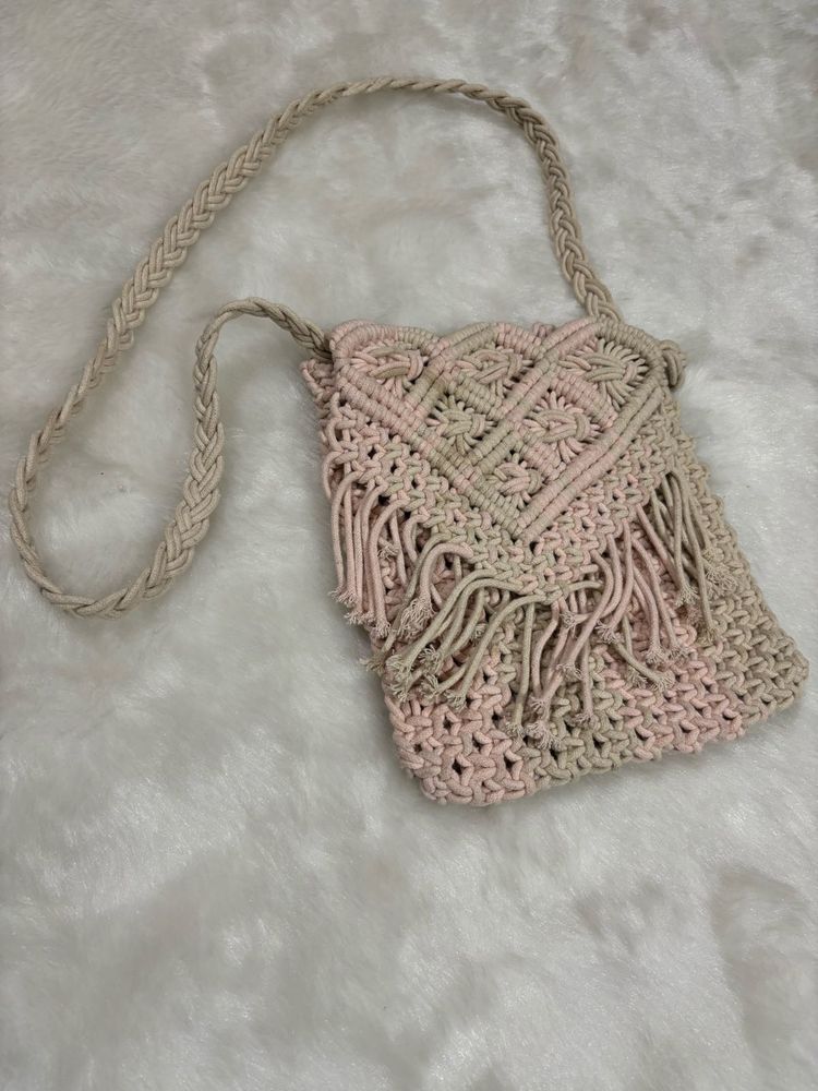Macrame Crossbody Bag