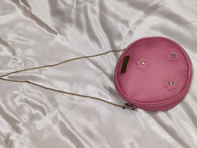 Pink Flower Chain Bag