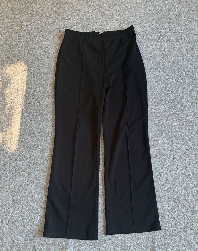 Black Flared Leg Trousers