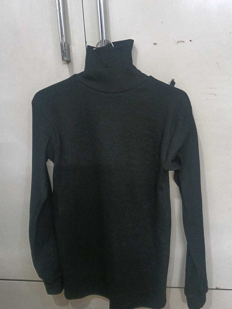High  Neck Black Sweater