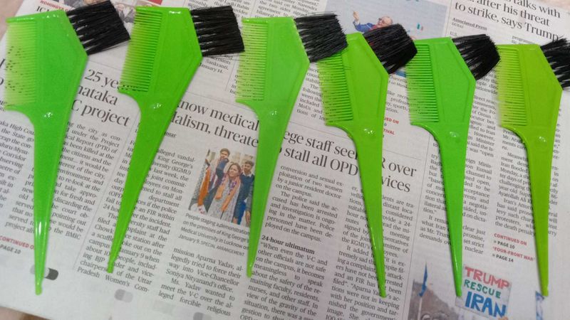 Hair Dye Brush Comb Applicator Set - 6 Piece