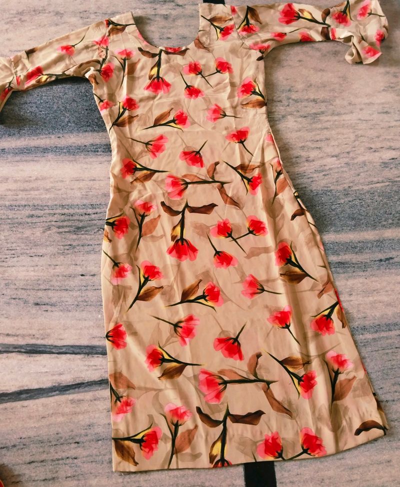 Beautiful Girls Look Plazo  Suit  With Dupatta  Febric Satan Silk  Colour  Brown&amp;  Red  For Girls 19-20 Years   Design Bajoo   Size XS  Margin Also