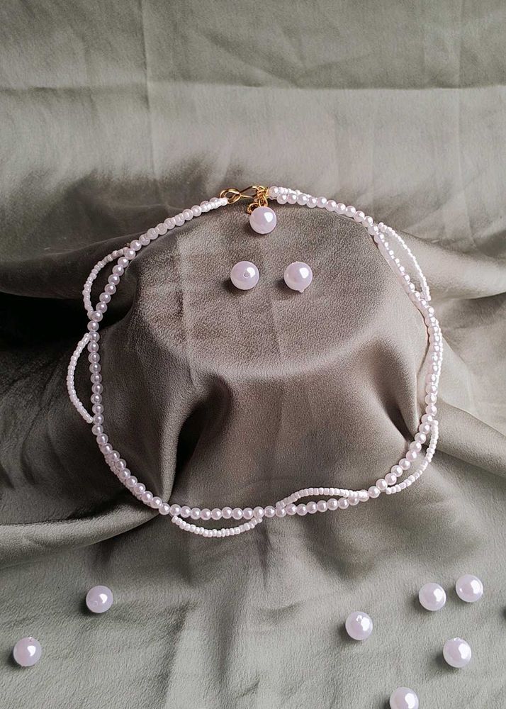 Handmade Pinterest Pearl Necklace