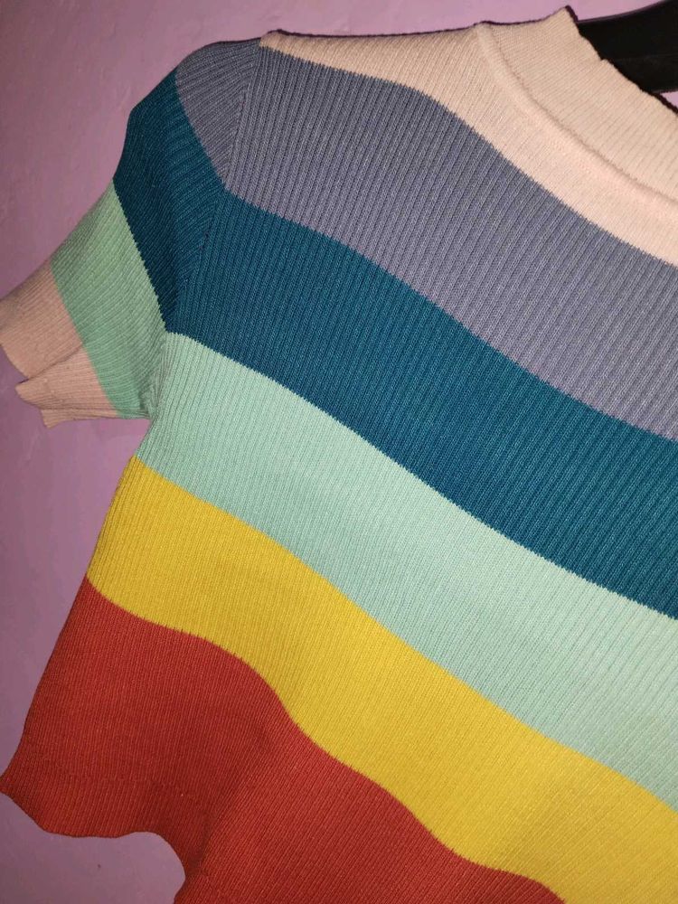 Rainbow Strips 🌈  Crop Top