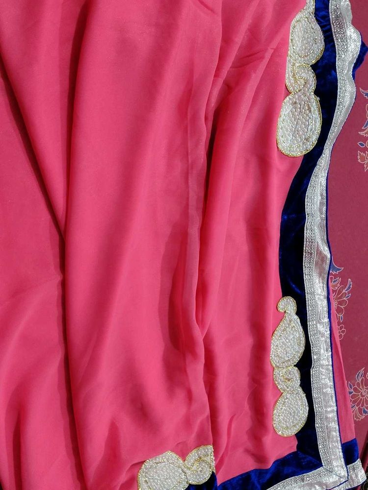 a saree with modern touch