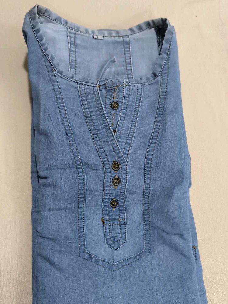 denim kurta