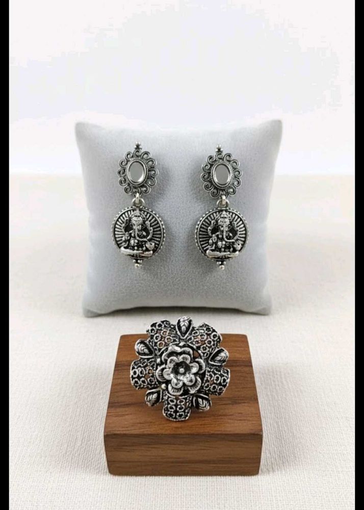 Oxidized Silver Jewelry Set