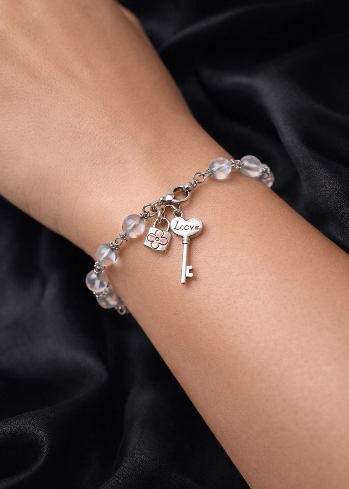 Charm Bracelet with Key and Lock